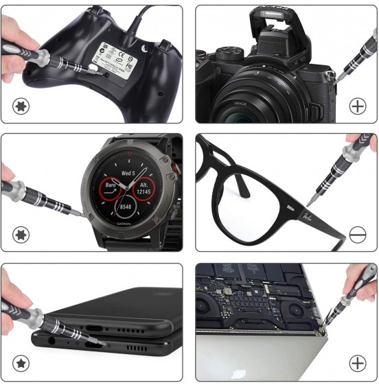 Computer Repair Kit, 122 in 1 Magnetic Laptop Screwdriver Kit, Precision Screwdriver Set, Small Impact Screw Driver Set with Case for Computer, Laptop, PC, for iPhone, Watch, Ps4 DIY Hand Tools -Grey Computer Repair Kit, 122 in 1 Magnetic Laptop Screwdriver Kit, Precision Screwdriver Set, Small Impact Screw Driver Set with Case for Computer, Laptop, PC, for iPhone, Watch, Ps4 DIY Hand Tools -Grey